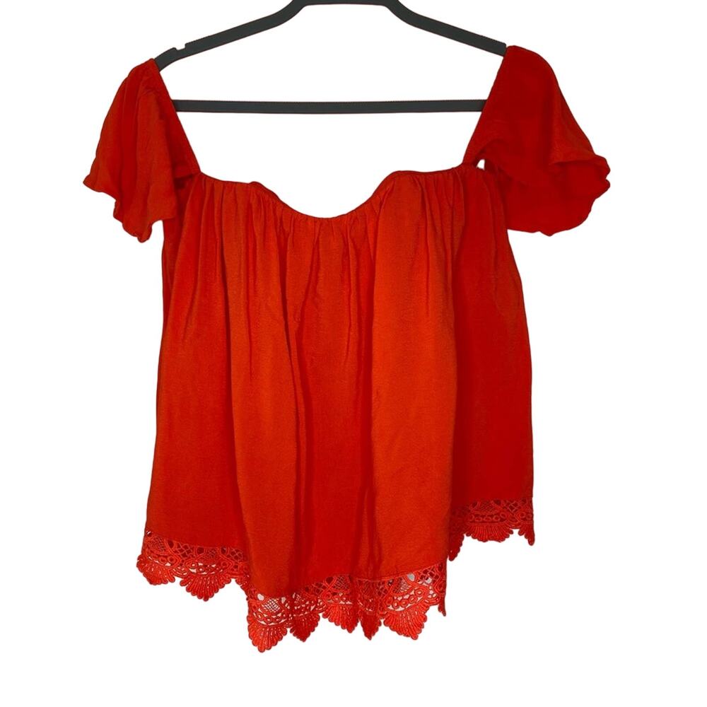 Lovers + Friends Life’s A Beach Red Top Crop Bodice S